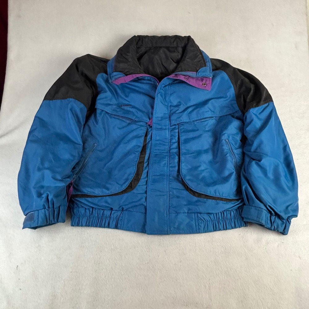 Columbia Sportswear Vintage Men's Blue Black Purple Thinsulate Ski Jacket L